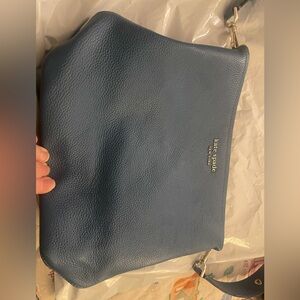 kate spade Gold Logo Plaque Shoulder Bag - Royal Blue